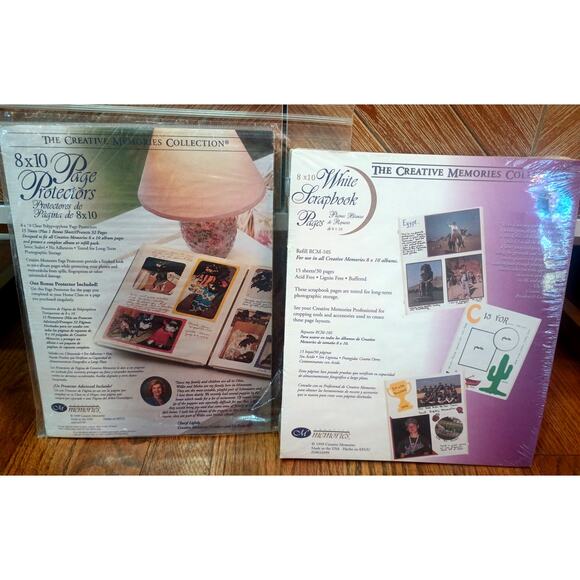 Creative Memories Refill Scrapbook Pages 8X10 White 15 Pack + 11 Page Protectors - Picture 1 of 3